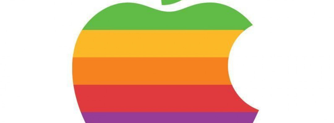 apple logo rainbow