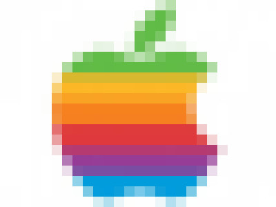 apple logo rainbow